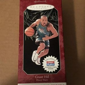 NIB Hallmark Keepsake ornament - Grant Hill - Hoop Stars #4 1998  Pistons